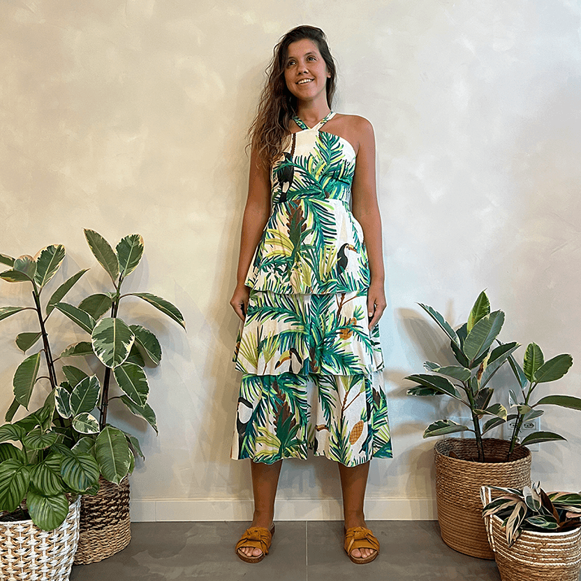 Vestido Tucano Babado Farm Global