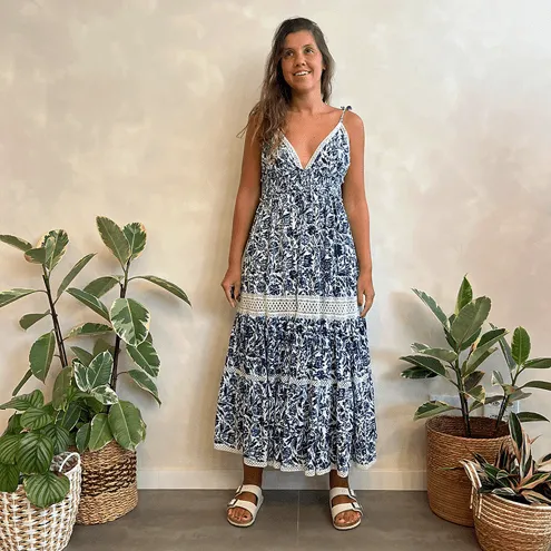 Vestido Bicolor Floral Farm