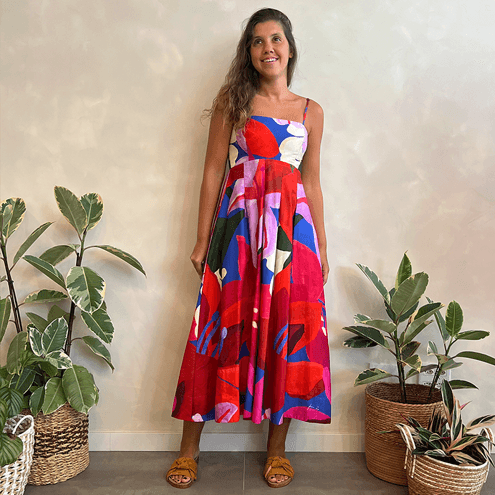 Vestido Aquarela Floral Farm