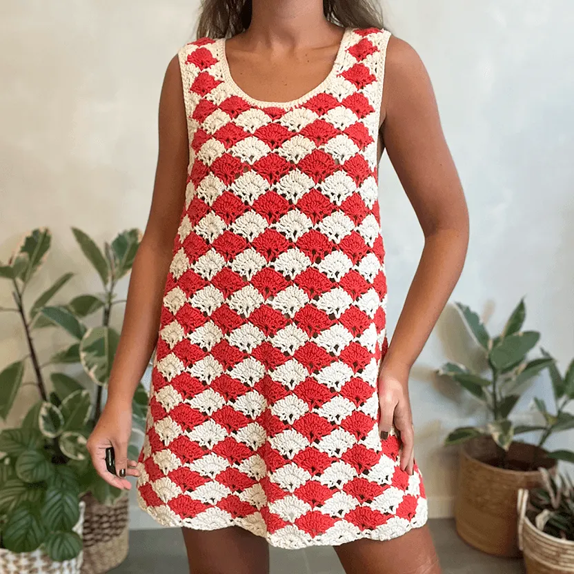 Vestido Crochet Bicolor Farm