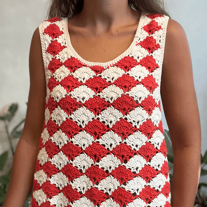 Vestido Crochet Bicolor Farm - imagem 2
