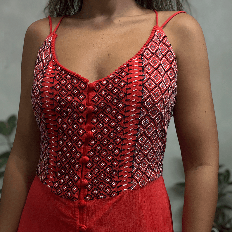 Vestido Curto Bordado Farm - imagem 2