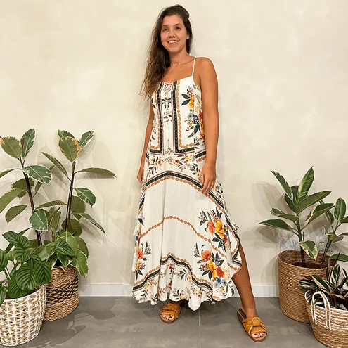 Vestido Floral Fraldado Farm