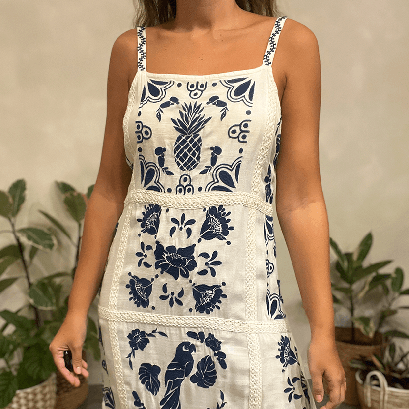 Vestido Bordado Azulejo Farm - imagem 2