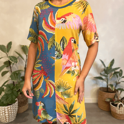 Vestido Mix Patch Farm