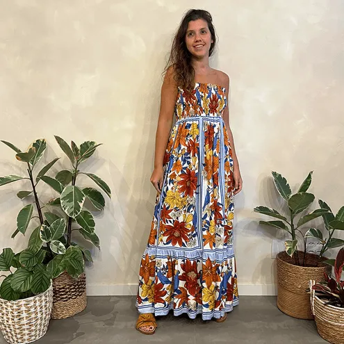 Vestido Novo Floral Ararajuba Farm