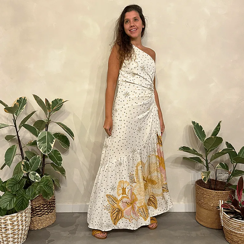 Vestido Ilha de Flor Lurex Farm
