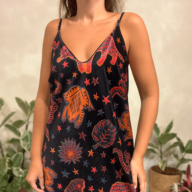 Vestido Veludo Ceu De Selva Farm - imagem 2