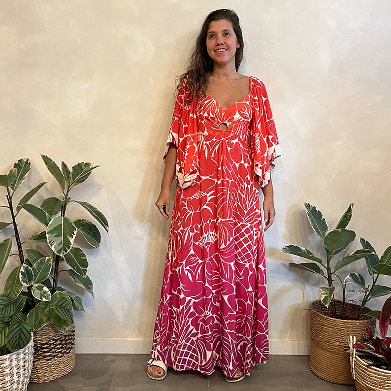 Vestido Floral Argola Farm
