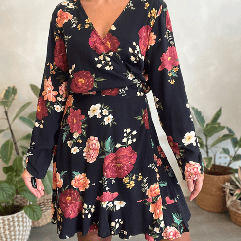 Vestido Transp Floral Farm