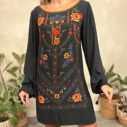 Vestido Floral Bordado Farm