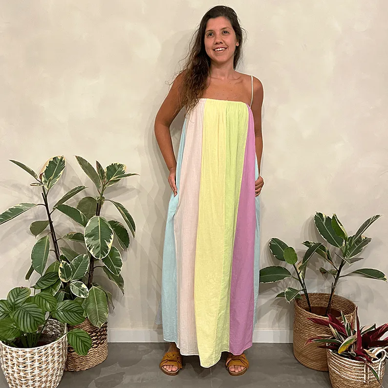 Vestido Listrado Color Farm