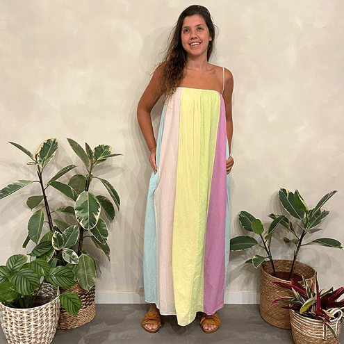 Vestido Listrado Color Farm