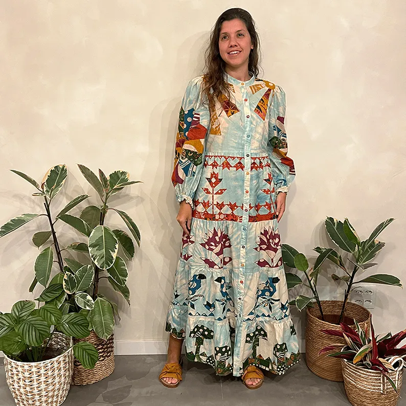 Vestido Novo Cut Work Farm