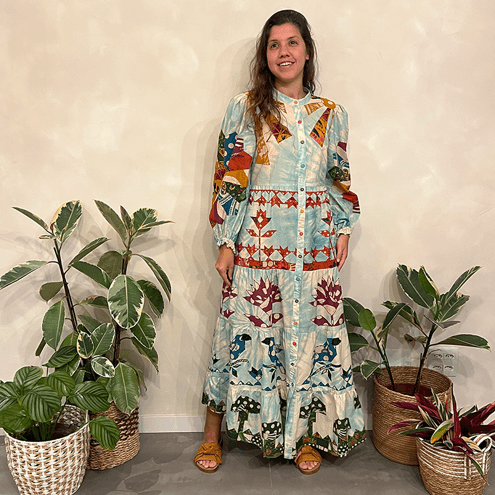 Vestido Novo Cut Work Farm