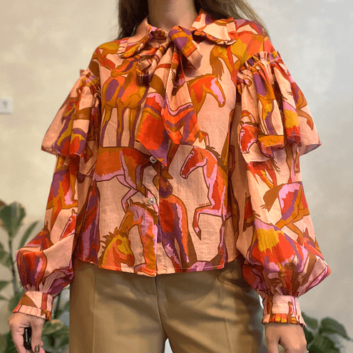 Blusa Cavalos Coloridos Farm