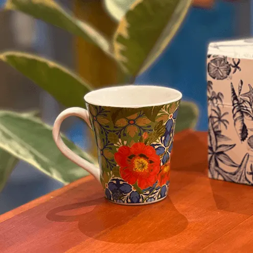 Caneca Azulejo Floral Oxford