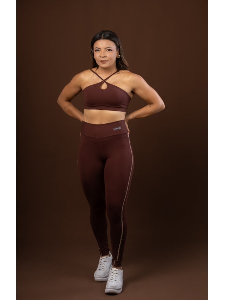 High Waist Caught in the Midi Legging Dark Chocolate