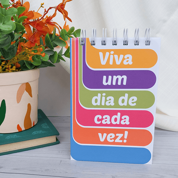 Bloco Viva um Dia de Cada Vez - Colors | Pitanga Doce