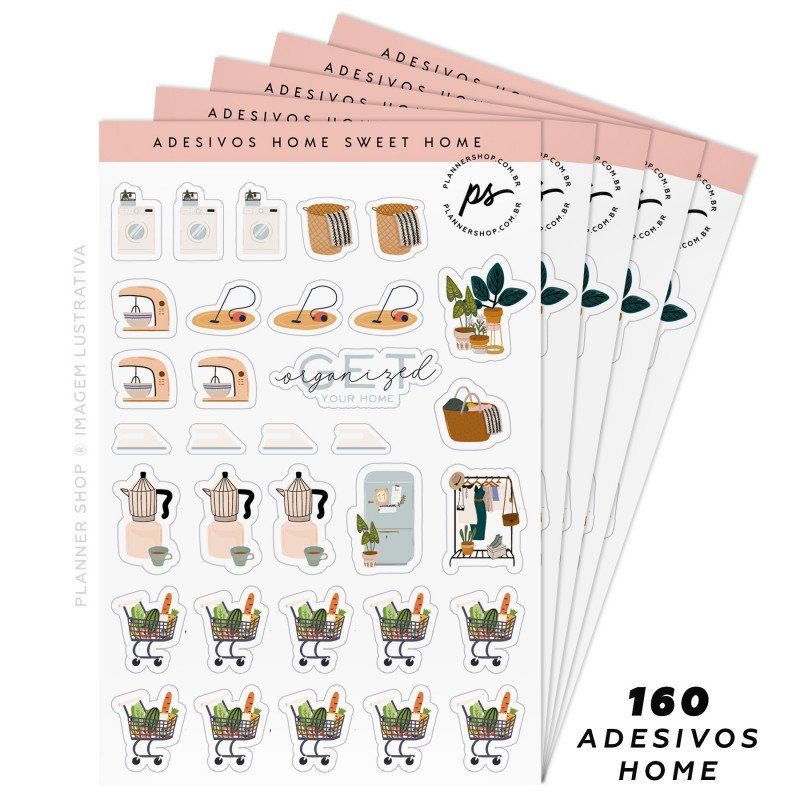 Kit de Adesivos - Home Sweet Home | Planner Shop