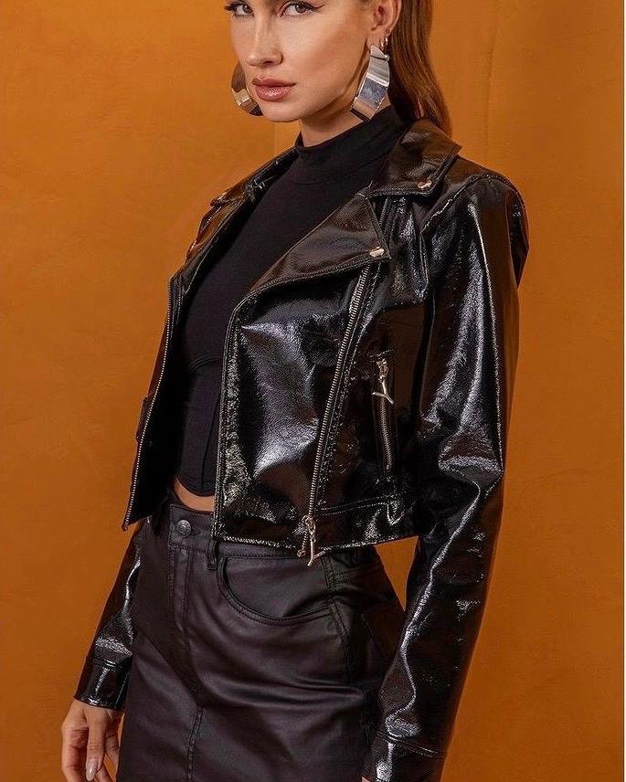 Jaqueta Biker de Vinil Valente 436 - Main Image