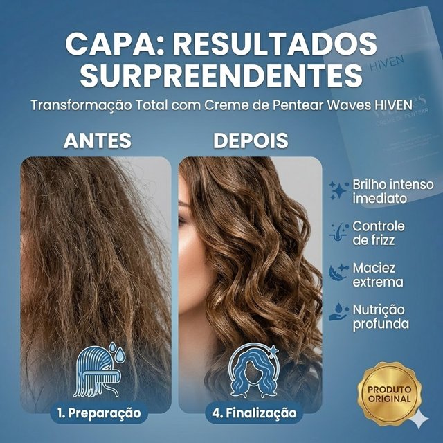 Creme De Pentear Waves 1kg Hiven | Nany Beleza Cosméticos
