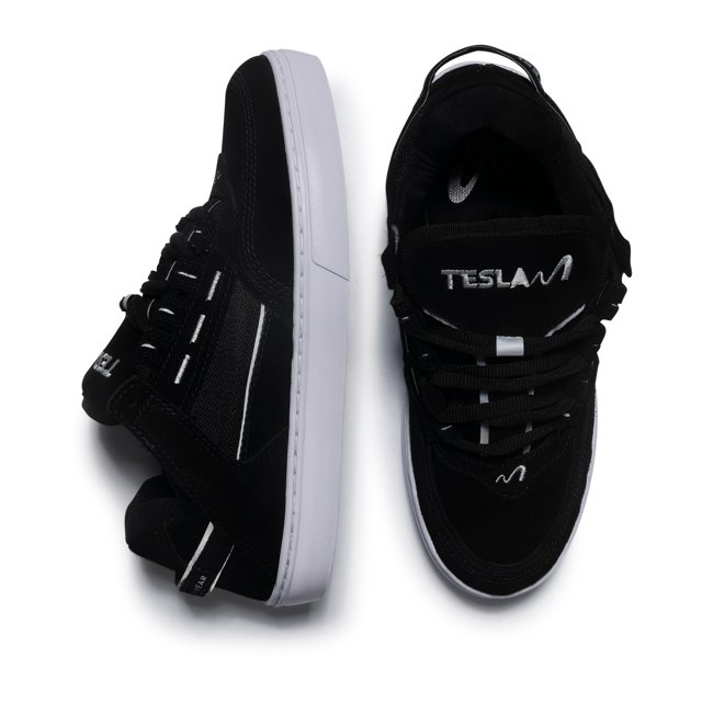 Tênis Tesla Coil Black Reflect Tesla Skate Tênis de Skate