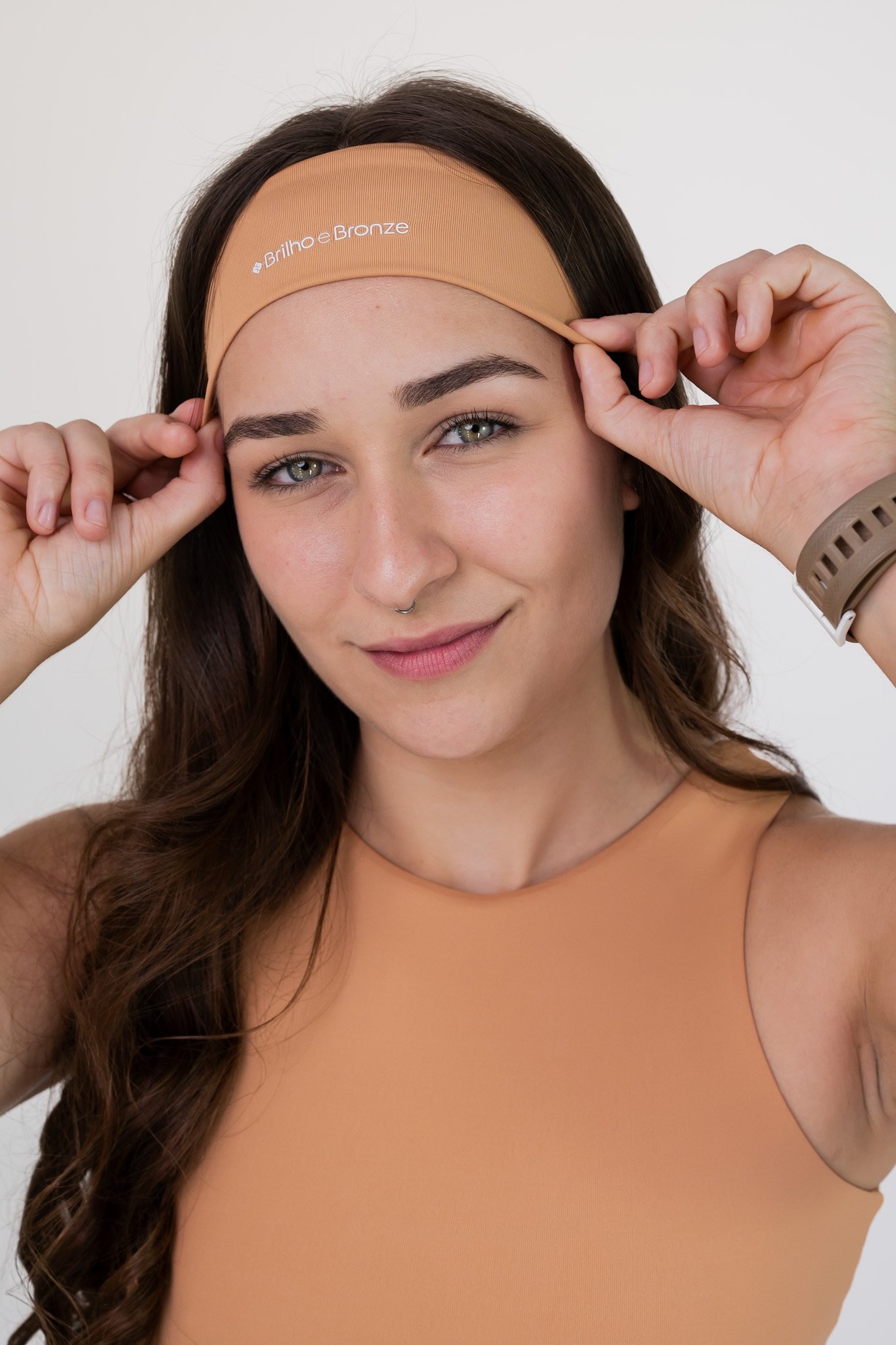 Faixa de Cabelo - HeadBand - Frappé | Brilho e Bronze