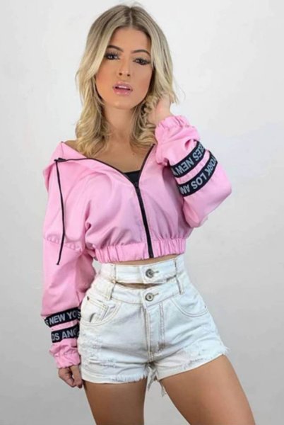 Bomber corta fashion vento