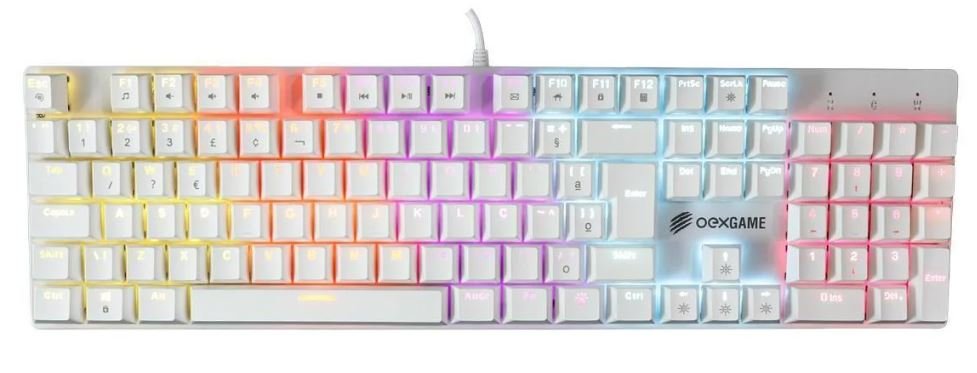 TECLADO GAMER MECANICO GUARDIAN TC701 BRANCO OEX | Compujob RS