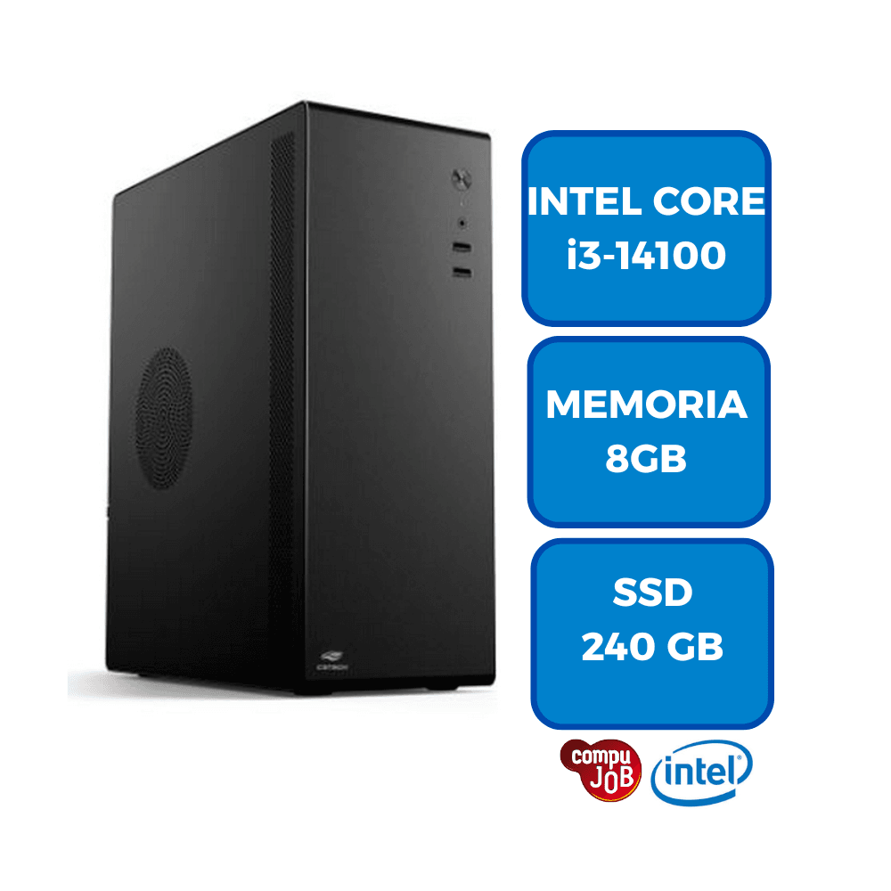 DESKTOP FOCUS INTEL CORE I3-14100 / 8GB RAM / SSD 240GB / H610