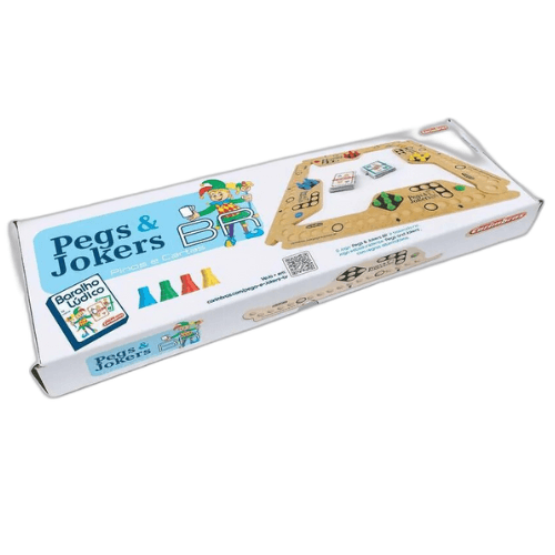 Jogo de Tabuleiro Educativo de Pinos e Cartas PEGS E JOKERS