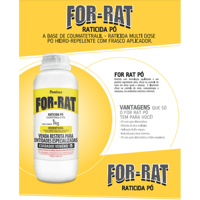 RATICIDA PÓ 1KG | Sempre Marcas Distribuidora