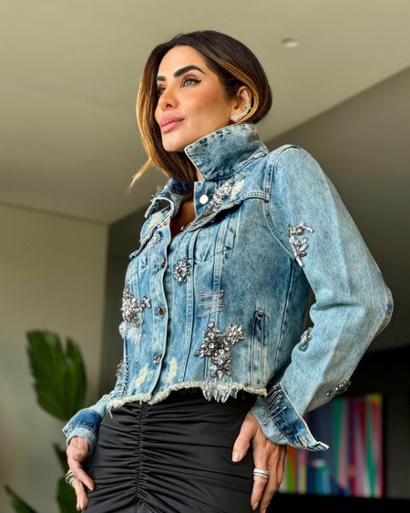 Jaqueta Jeans Bordada Feminina Customizar Jaqueta Jaquetas Jeans