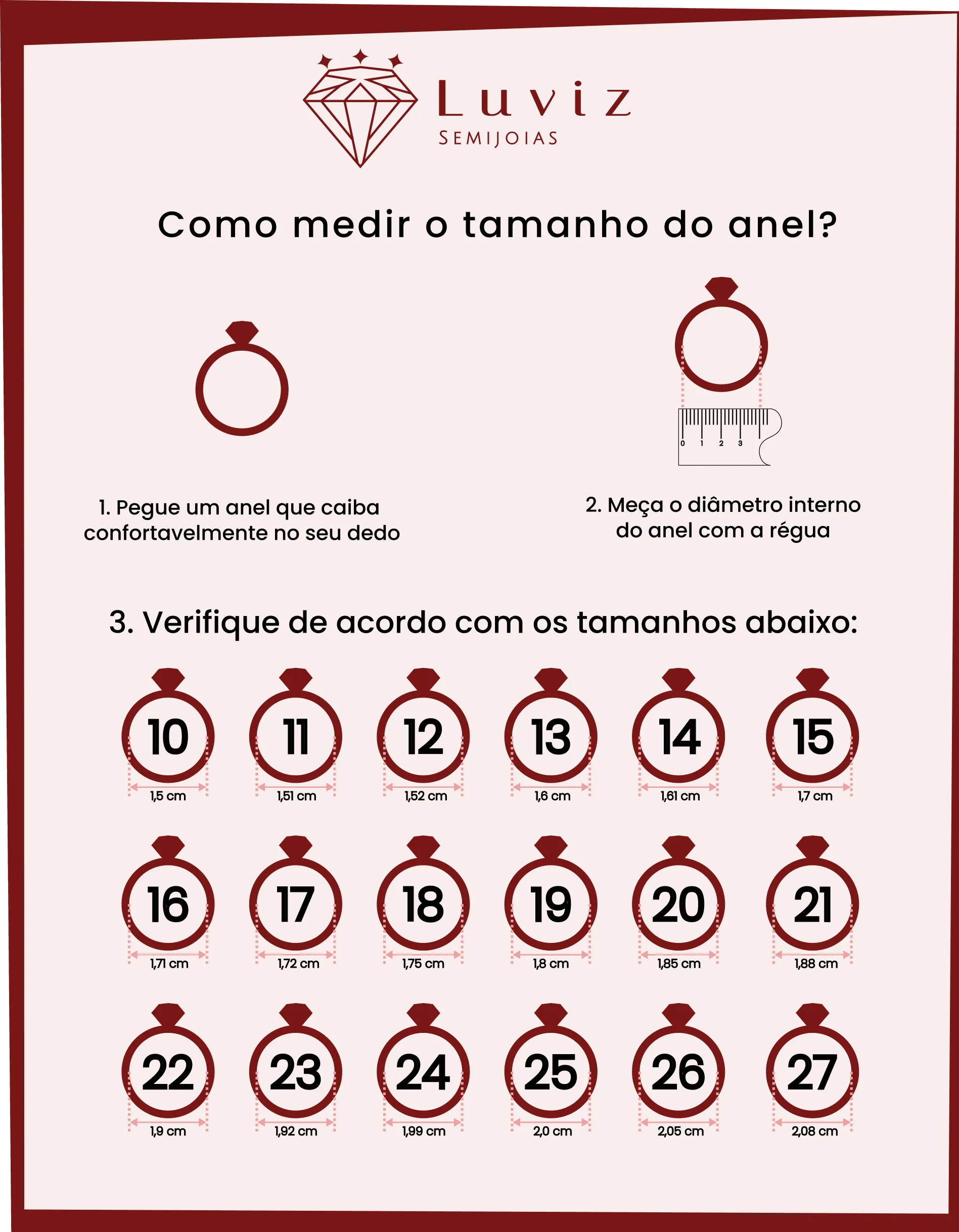 Guia de Medidas - Anel