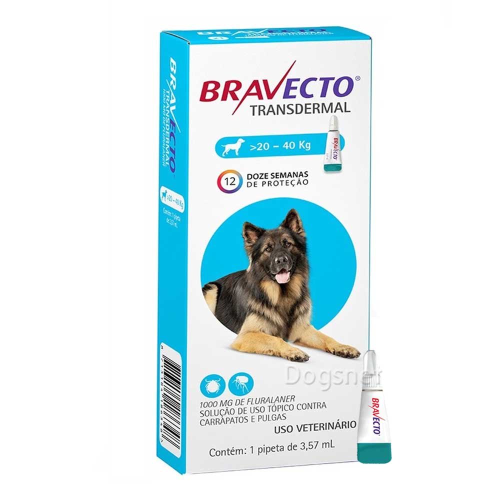 Bravecto para Cães de 20 a 40kg - 1000mg - femalepet