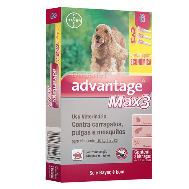 Advantage Max 3 - Cães de 10 a 25kg - G
