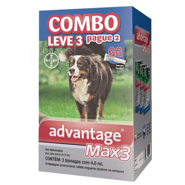 Advantage Max 3 - Cães de 25 a 40kg - GG