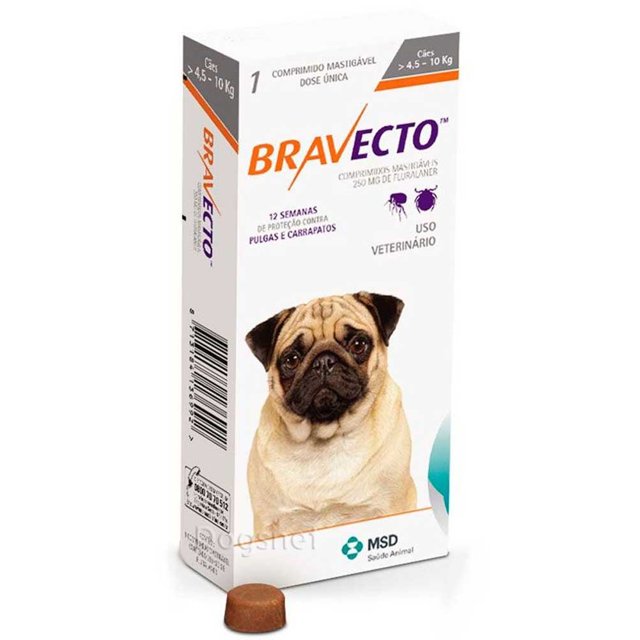 Bravecto - Comprimido Cães 4,5 a 10kg