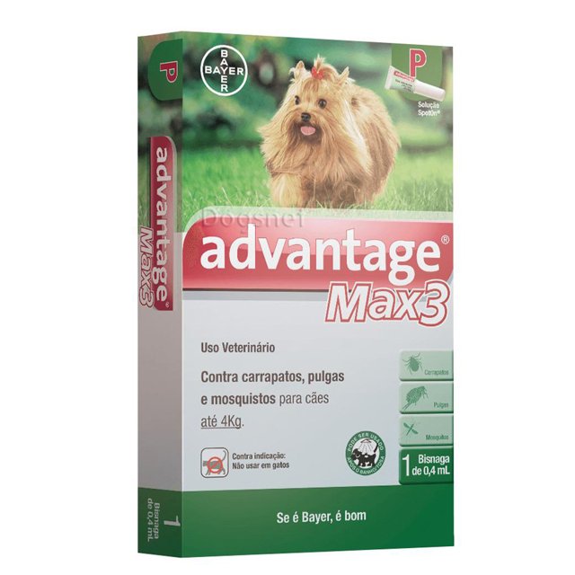 Advantage Max 3 – Cães até 4 kg e Filhotes