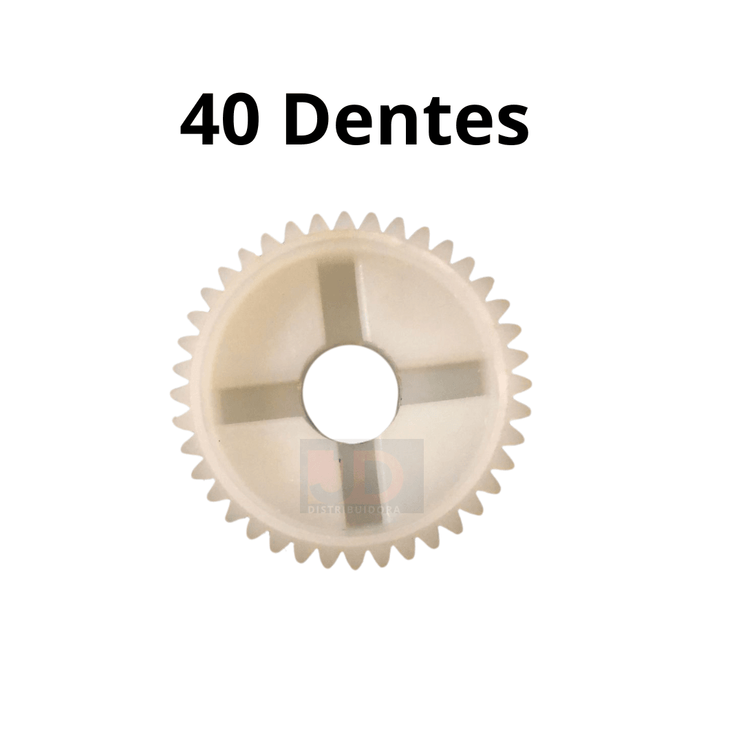 Detalhe dos dentes retos e material de alta resist&ecirc;ncia