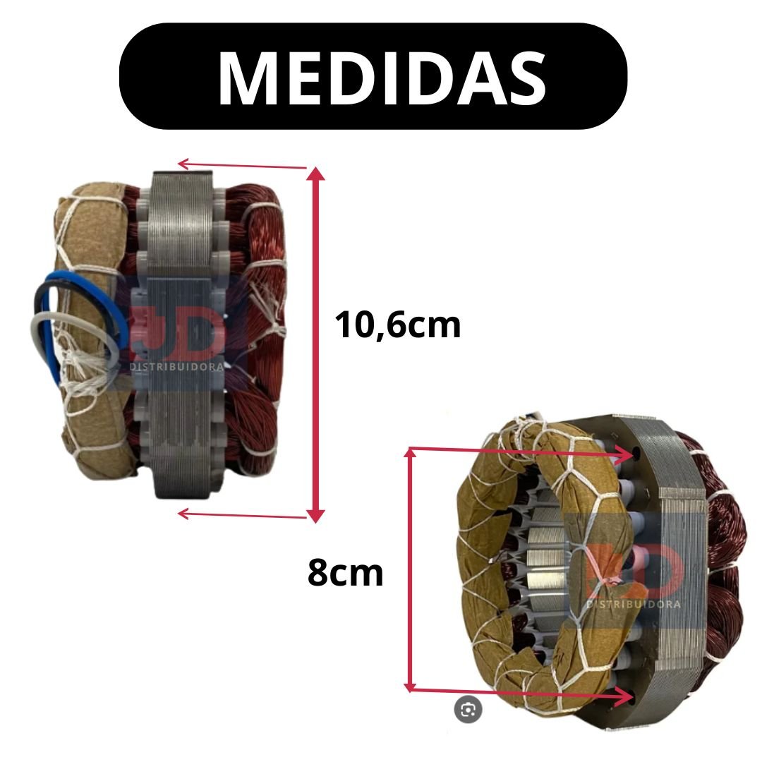 Detalhe do bobinamento de alta qualidade do Estator Garen