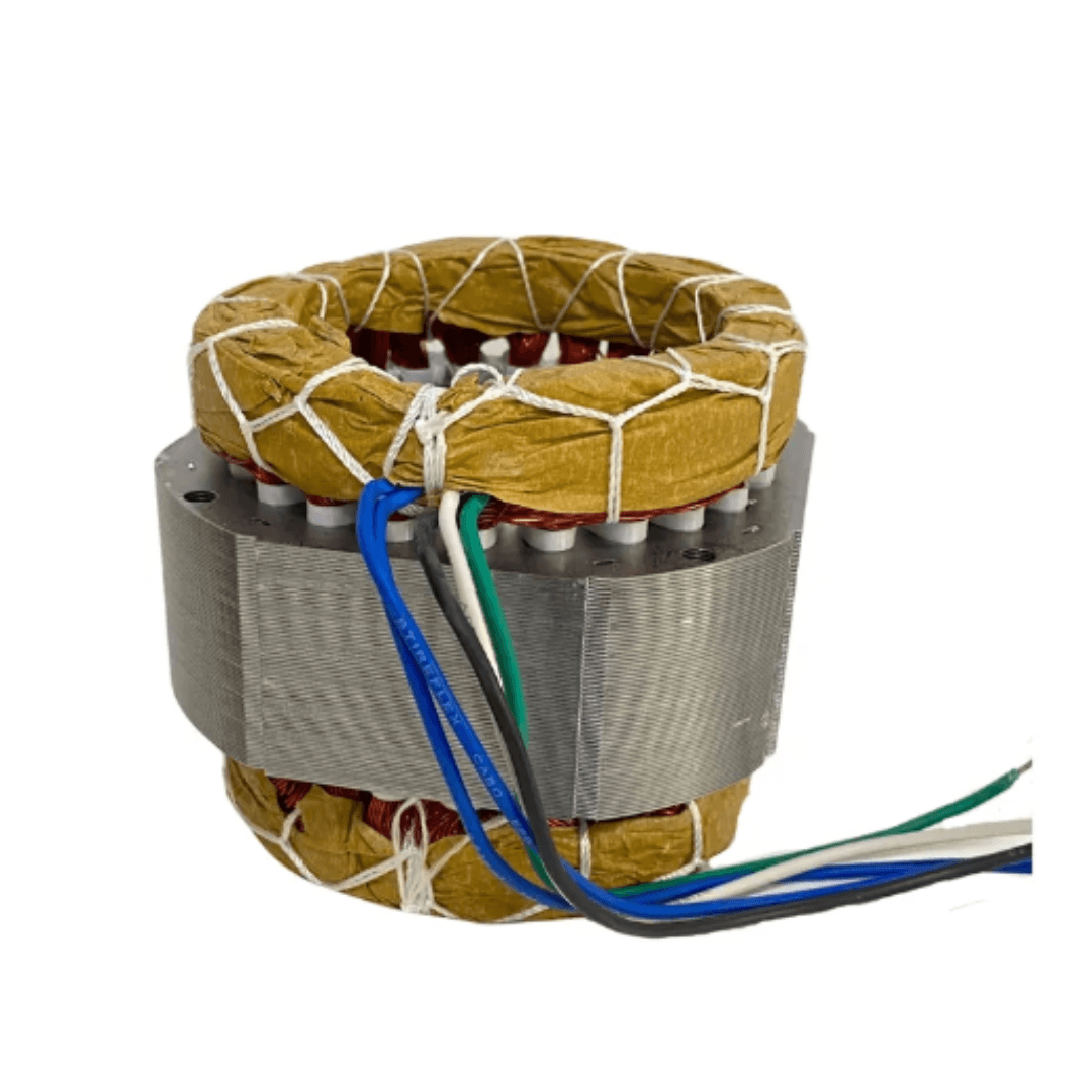 Estator Bobinado com constru&ccedil;&atilde;o em alum&iacute;nio