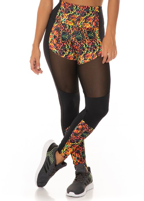 calça transparente neon