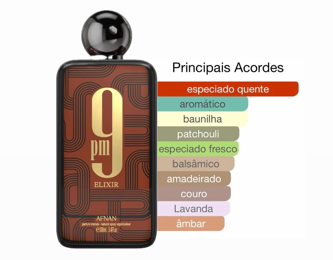 Perfume árabe Masculino 9PM Elixir Afnan | Exala Perfumaria