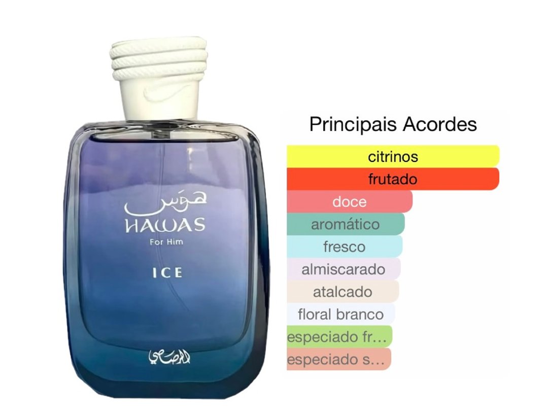 Hawas Ice For Him Rasasi 100ml | Exala Perfumaria