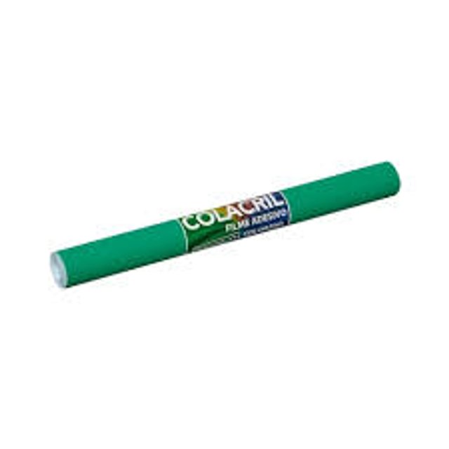 Papel Contact Liso 45cm X 10mt Verde Escuro Colacril Conesul 8676