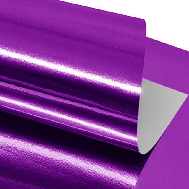 Papel Laminado Roxo A4 (lamicote) - 10 folhas | Karin Papéis