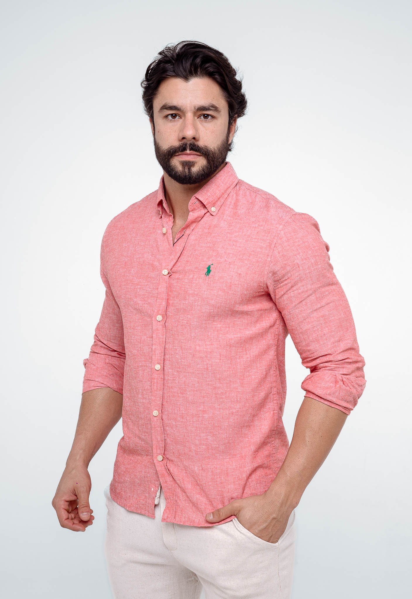 Camisa RL Manga Longa Linho NEW MAN STORE