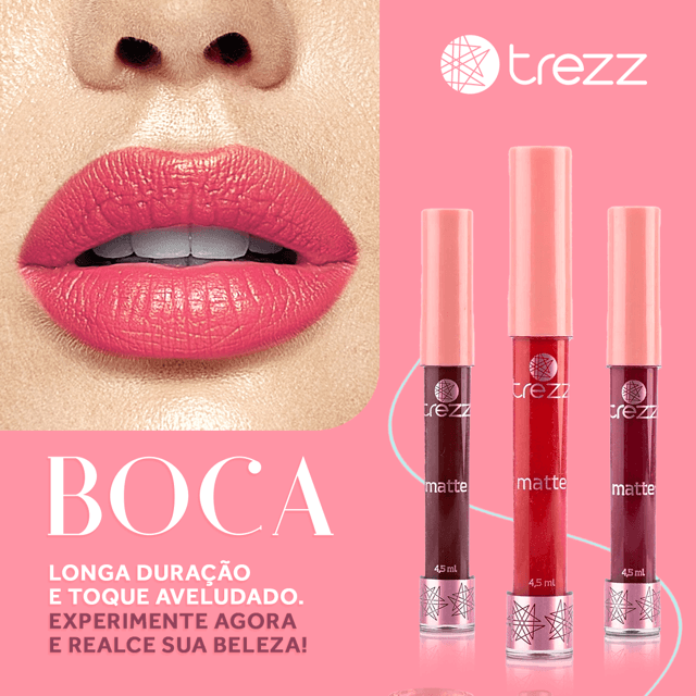Batom Líquido Matte Sofisticada Trezz 4,5ml | Trezz Cosméticos